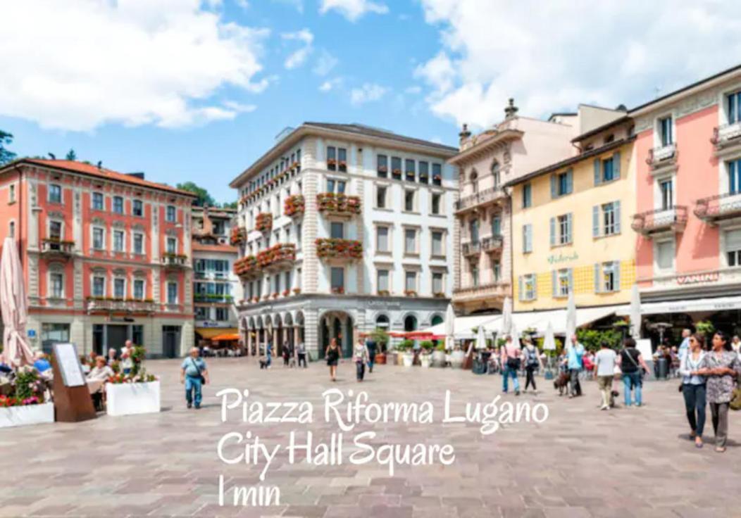 Duplex Loft In Lugano Center With Garden, Wi-Fi -By Easylife Swiss Apartment Luaran gambar
